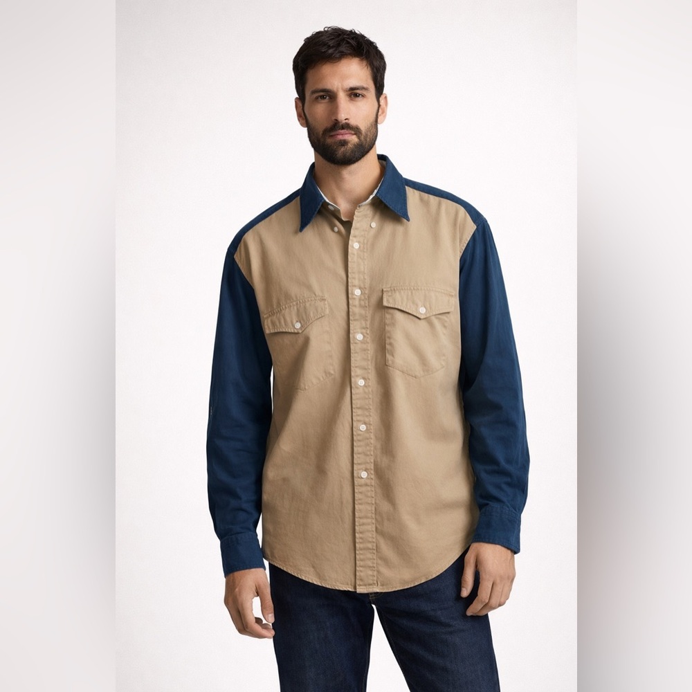 Pendleton Colorblock Button Down Shirt | Mens Med… - image 1